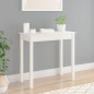 Tavolo Consolle Bianco 80x40x75 cm in Legno Massello di Pino Tavolo Consolle Bianco 80x40x75 cm in Legno Massello di Pino