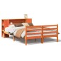 vidaXL Letto Libreria senza Materasso Marrone Cera 140x200 cm in Pino vidaXL Letto Libreria senza Materasso Marrone Cera 140x200 cm in Pino