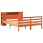 vidaXL Letto Libreria senza Materasso Marrone Cera 140x200 cm in Pino vidaXL Letto Libreria senza Materasso Marrone Cera 140x200 cm in Pino