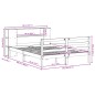 vidaXL Letto Libreria senza Materasso Marrone Cera 140x200 cm in Pino vidaXL Letto Libreria senza Materasso Marrone Cera 140x200 cm in Pino