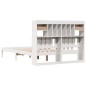 vidaXL Letto Libreria senza Materasso Bianco 140x200 cm Legno di Pino vidaXL Letto Libreria senza Materasso Bianco 140x200 cm Legno di Pino