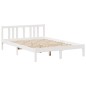 vidaXL Letto Libreria senza Materasso Bianco 140x200 cm Legno di Pino vidaXL Letto Libreria senza Materasso Bianco 140x200 cm Legno di Pino