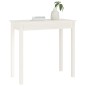 Tavolo Consolle Bianco 80x40x75 cm in Legno Massello di Pino Tavolo Consolle Bianco 80x40x75 cm in Legno Massello di Pino