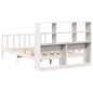 vidaXL Letto Libreria senza Materasso Bianco 150x200 cm Legno di Pino vidaXL Letto Libreria senza Materasso Bianco 150x200 cm Legno di Pino