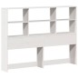 vidaXL Letto Libreria senza Materasso Bianco 150x200 cm Legno di Pino vidaXL Letto Libreria senza Materasso Bianco 150x200 cm Legno di Pino
