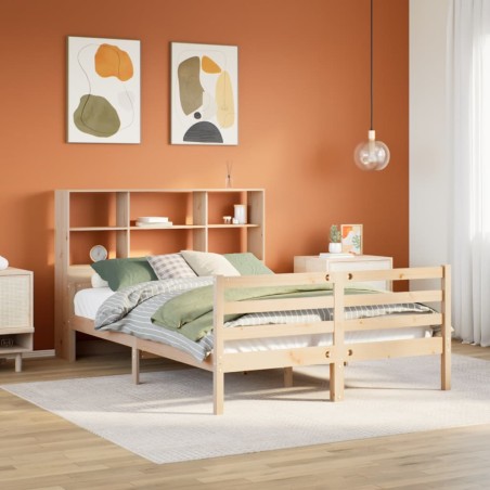 vidaXL Letto Libreria senza Materasso 150x200 cm in Legno di Pino