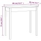 Tavolo Consolle Bianco 80x40x75 cm in Legno Massello di Pino Tavolo Consolle Bianco 80x40x75 cm in Legno Massello di Pino
