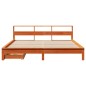 vidaXL Letto Libreria senza Materasso Marrone Cera 200x200 cm in Pino