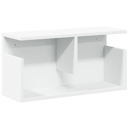 vidaXL Mobile a Parete 60x20x30 cm Bianco in Truciolato