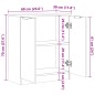 vidaXL Credenza Legno Antico 60x30x70 cm in Truciolato vidaXL Credenza Legno Antico 60x30x70 cm in Truciolato