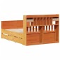 vidaXL Letto Libreria senza Materasso Marrone Cera 160x200 cm in Pino