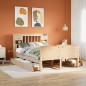 vidaXL Letto Libreria senza Materasso 160x200 cm in Legno di Pino vidaXL Letto Libreria senza Materasso 160x200 cm in Legno di Pino
