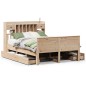 vidaXL Letto Libreria senza Materasso 160x200 cm in Legno di Pino vidaXL Letto Libreria senza Materasso 160x200 cm in Legno di Pino