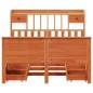 vidaXL Letto Libreria senza Materasso Marrone Cera 150x200 cm in Pino vidaXL Letto Libreria senza Materasso Marrone Cera 150x200 cm in Pino