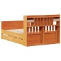 vidaXL Letto Libreria senza Materasso Marrone Cera 150x200 cm in Pino vidaXL Letto Libreria senza Materasso Marrone Cera 150x200 cm in Pino