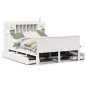 vidaXL Letto Libreria senza Materasso Bianco 140x200 cm Legno di Pino vidaXL Letto Libreria senza Materasso Bianco 140x200 cm Legno di Pino