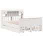 vidaXL Letto Libreria senza Materasso Bianco 140x200 cm Legno di Pino vidaXL Letto Libreria senza Materasso Bianco 140x200 cm Legno di Pino