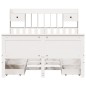 vidaXL Letto Libreria senza Materasso Bianco 140x200 cm Legno di Pino vidaXL Letto Libreria senza Materasso Bianco 140x200 cm Legno di Pino