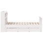 vidaXL Letto Libreria senza Materasso Bianco 140x200 cm Legno di Pino vidaXL Letto Libreria senza Materasso Bianco 140x200 cm Legno di Pino
