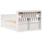 vidaXL Letto Libreria senza Materasso Bianco 140x200 cm Legno di Pino vidaXL Letto Libreria senza Materasso Bianco 140x200 cm Legno di Pino