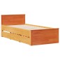 vidaXL Letto Libreria senza Materasso Marrone Cera 100x200 cm in Pino vidaXL Letto Libreria senza Materasso Marrone Cera 100x200 cm in Pino
