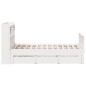 vidaXL Letto Libreria senza Materasso Bianco 140x190 cm Legno di Pino vidaXL Letto Libreria senza Materasso Bianco 140x190 cm Legno di Pino