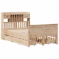 vidaXL Letto Libreria senza Materasso 135x190 cm in Legno di Pino vidaXL Letto Libreria senza Materasso 135x190 cm in Legno di Pino