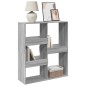 vidaXL Divisorio Grigio Sonoma 100x33x115 cm in Truciolato
