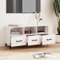 Mobile Porta TV Bianco Lucido 102x35x50 cm in Legno Multistrato Mobile Porta TV Bianco Lucido 102x35x50 cm in Legno Multistrato