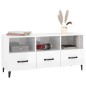 Mobile Porta TV Bianco Lucido 102x35x50 cm in Legno Multistrato Mobile Porta TV Bianco Lucido 102x35x50 cm in Legno Multistrato