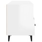 Mobile Porta TV Bianco Lucido 102x35x50 cm in Legno Multistrato Mobile Porta TV Bianco Lucido 102x35x50 cm in Legno Multistrato