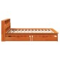 vidaXL Letto Libreria senza Materasso Marrone Cera 120x200 cm in Pino