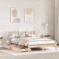 vidaXL Letto Libreria senza Materasso 140x190 cm in Legno di Pino vidaXL Letto Libreria senza Materasso 140x190 cm in Legno di Pino