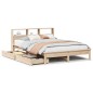 vidaXL Letto Libreria senza Materasso 140x190 cm in Legno di Pino vidaXL Letto Libreria senza Materasso 140x190 cm in Legno di Pino