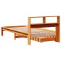 vidaXL Letto Libreria senza Materasso Marrone Cera 75x190 cm in Pino