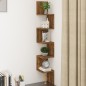 Mensola Muro Angolo Rovere Fumo 20x20x127,5cm Legno Multistrato Mensola Muro Angolo Rovere Fumo 20x20x127,5cm Legno Multistrato