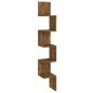 Mensola Muro Angolo Rovere Fumo 20x20x127,5cm Legno Multistrato Mensola Muro Angolo Rovere Fumo 20x20x127,5cm Legno Multistrato