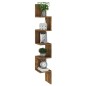 Mensola Muro Angolo Rovere Fumo 20x20x127,5cm Legno Multistrato Mensola Muro Angolo Rovere Fumo 20x20x127,5cm Legno Multistrato