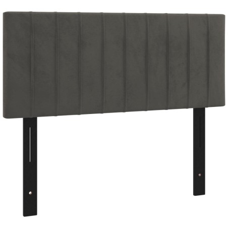 vidaXL Testiera Grigio Scuro 100x5x78/88 cm in Velluto