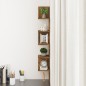 Mensola Muro Angolo Rovere Fumo 20x20x127,5cm Legno Multistrato Mensola Muro Angolo Rovere Fumo 20x20x127,5cm Legno Multistrato
