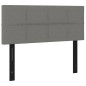 vidaXL Testiera Grigio Scuro 100x5x78/88 cm in Tessuto