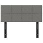 vidaXL Testiera Grigio Scuro 100x5x78/88 cm in Tessuto