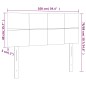 vidaXL Testiera Grigio Scuro 100x5x78/88 cm in Tessuto