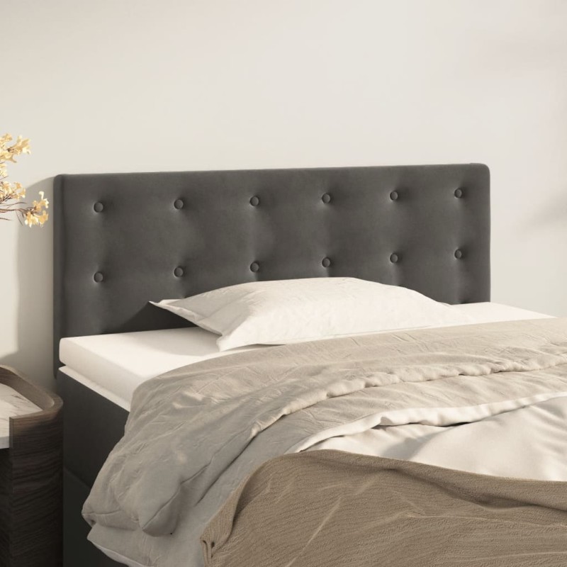 vidaXL Testiera Grigio Scuro 100x5x78/88 cm in Velluto vidaXL Testiera Grigio Scuro 100x5x78/88 cm in Velluto