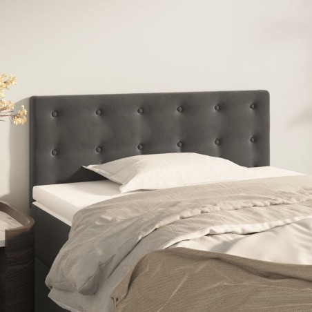 vidaXL Testiera Grigio Scuro 100x5x78/88 cm in Velluto