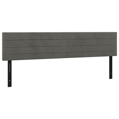 vidaXL Testiera 2 pz Grigio Scuro 80x5x78/88 cm in Velluto