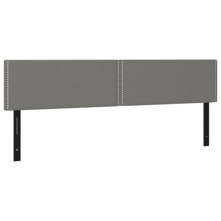 vidaXL Testiera 2 pz Grigio Scuro 90x5x78/88 cm in Tessuto