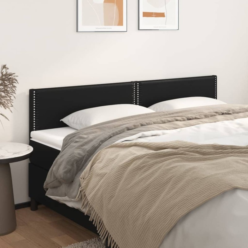 vidaXL Testiere 2 pz Nera 100x5x78/88 cm in Similpelle vidaXL Testiere 2 pz Nera 100x5x78/88 cm in Similpelle