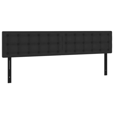 vidaXL Testiere 2 pz Nera 100x5x78/88 cm in Similpelle