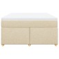 vidaXL Giroletto a Molle con Materasso Crema 160x200 cm in Tessuto vidaXL Giroletto a Molle con Materasso Crema 160x200 cm in Tessuto